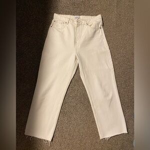 Zara Button fly High waisted straight leg jean